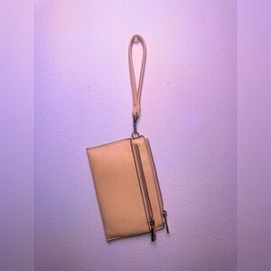 A New Day Tan Clutch Wristlet Minimalist Design